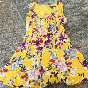 French Connection Yellow Floral Mini Dress